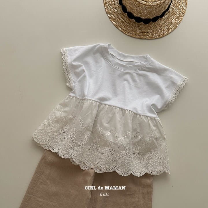 Ciel De Maman - Korean Children Fashion - #childrensboutique - Lace Tee - 4