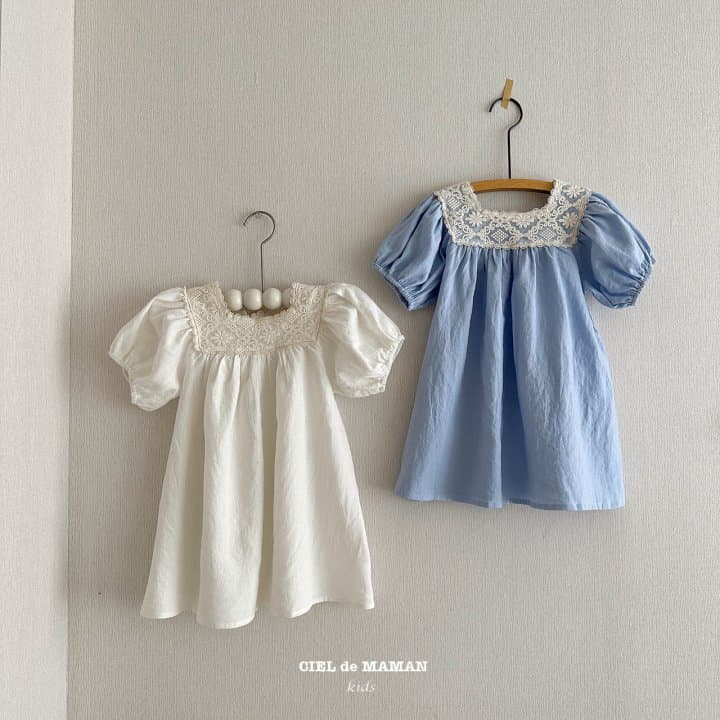 Ciel De Maman - Korean Children Fashion - #kidsstore - Linen Square One-piece - 10