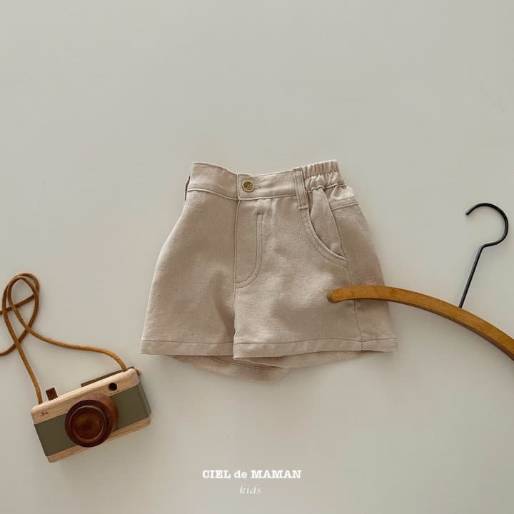 Ciel De Maman - Korean Children Fashion - #kidsstore - Linen Shorts - 9