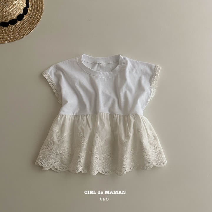 Ciel De Maman - Korean Children Fashion - #kidzfashiontrend - Lace Tee - 9
