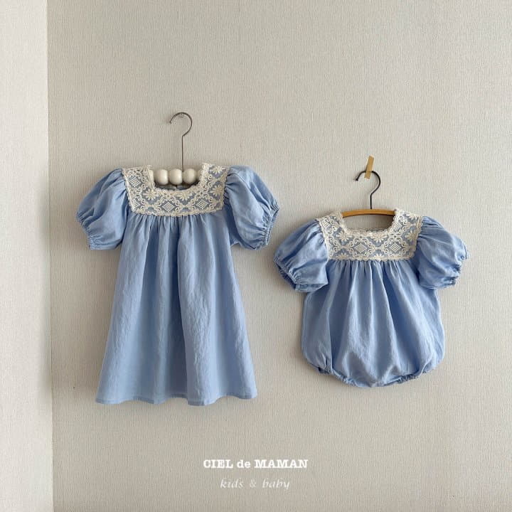 Ciel De Maman - Korean Children Fashion - #prettylittlegirls - Linen Square One-piece - 2