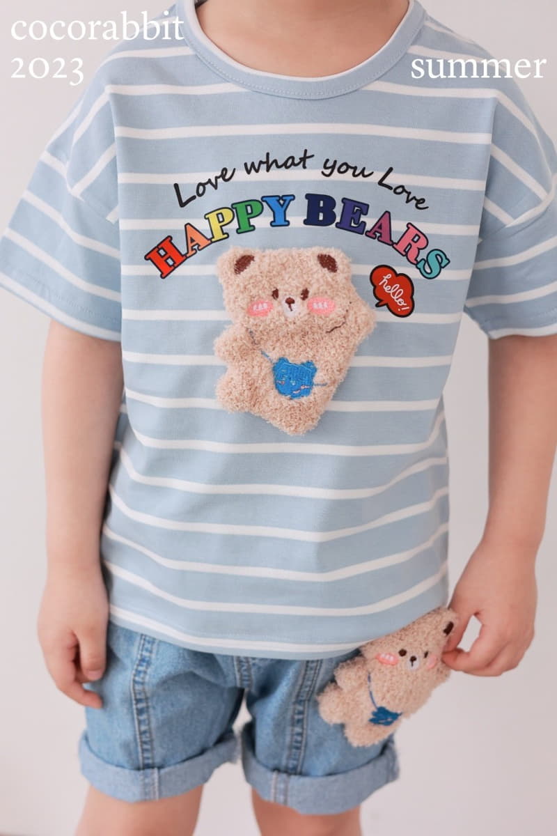 Coco Rabbit - Korean Children Fashion - #Kfashion4kids - Bag Bear Slit Jeans - 2