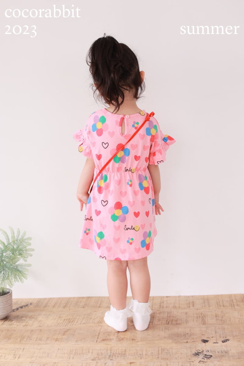 Coco Rabbit - Korean Children Fashion - #Kfashion4kids - Red Flower One-piece - 3