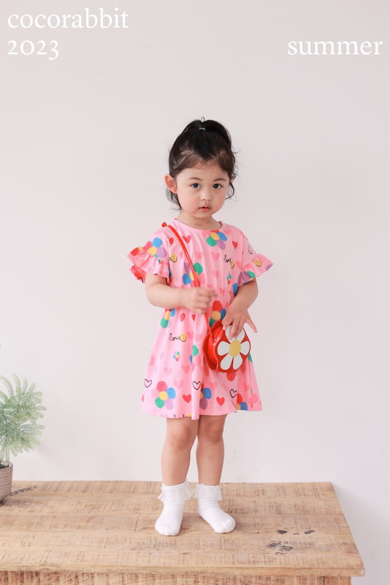 Coco Rabbit - Korean Children Fashion - #childrensboutique - Red Flower One-piece - 12