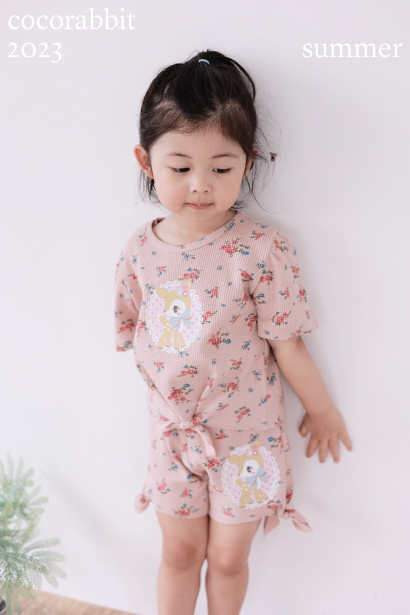 Coco Rabbit - Korean Children Fashion - #discoveringself - Deer Top Bottom Set - 2