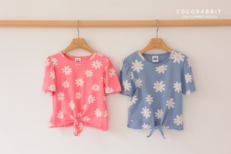 Coco Rabbit - Korean Children Fashion - #kidsshorts - Daisy Ribbon Tee - 9