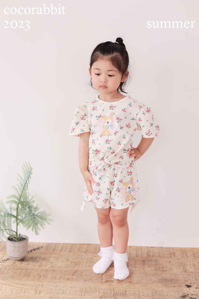 Coco Rabbit - Korean Children Fashion - #kidsstore - Deer Top Bottom Set - 5