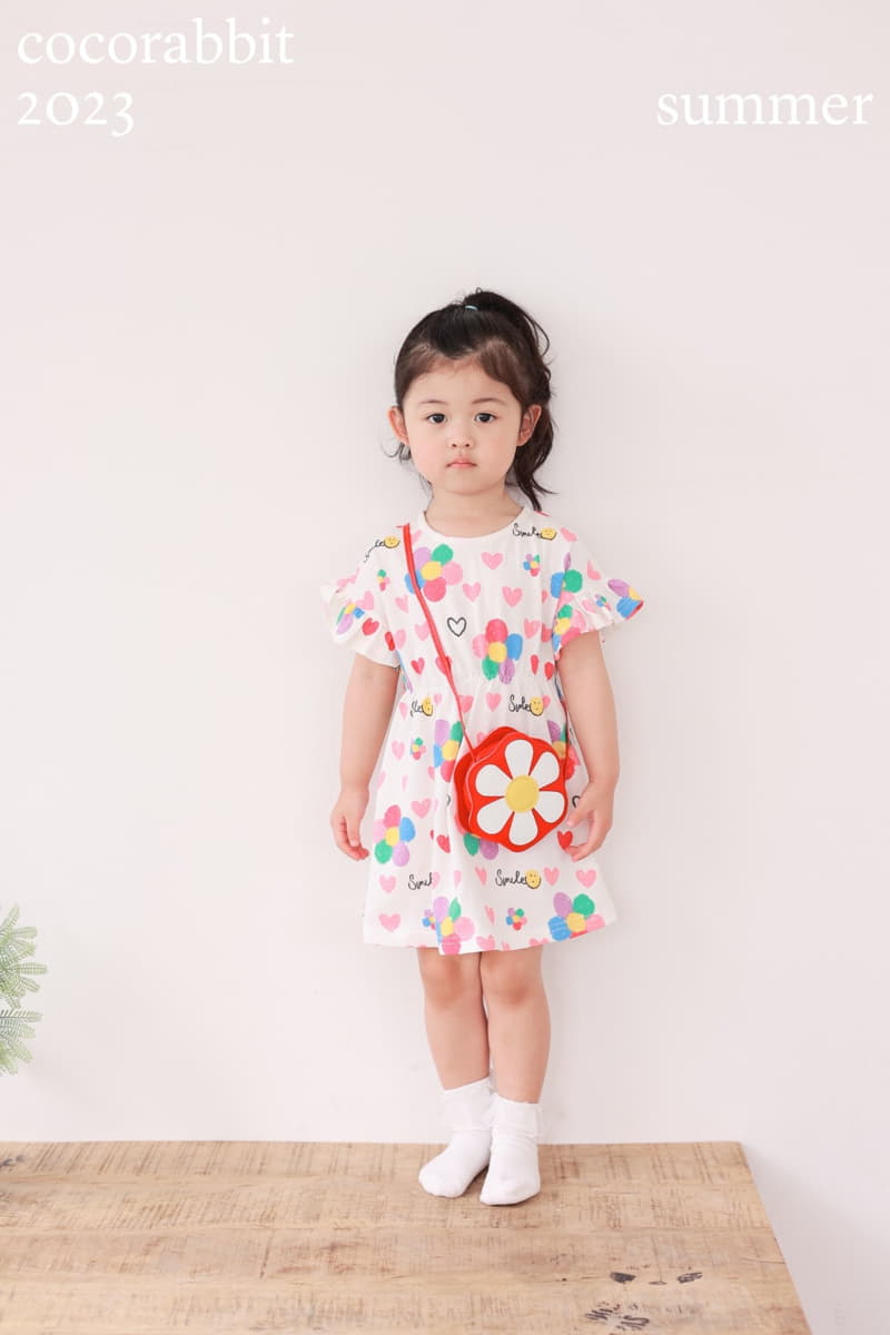 Coco Rabbit - Korean Children Fashion - #Kfashion4kids - Red Flower One-piece - 4