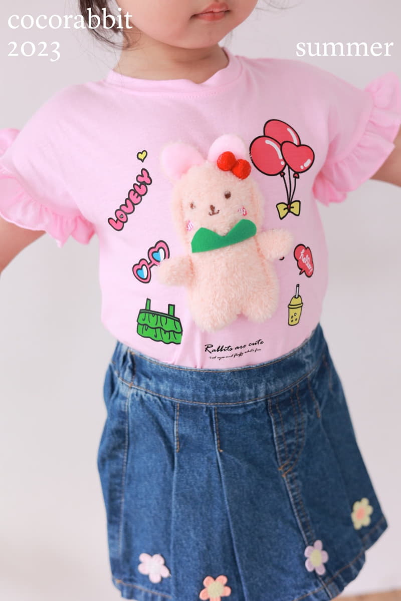 Coco Rabbit - Korean Children Fashion - #magicofchildhood - Flower Denim Skirt - 8