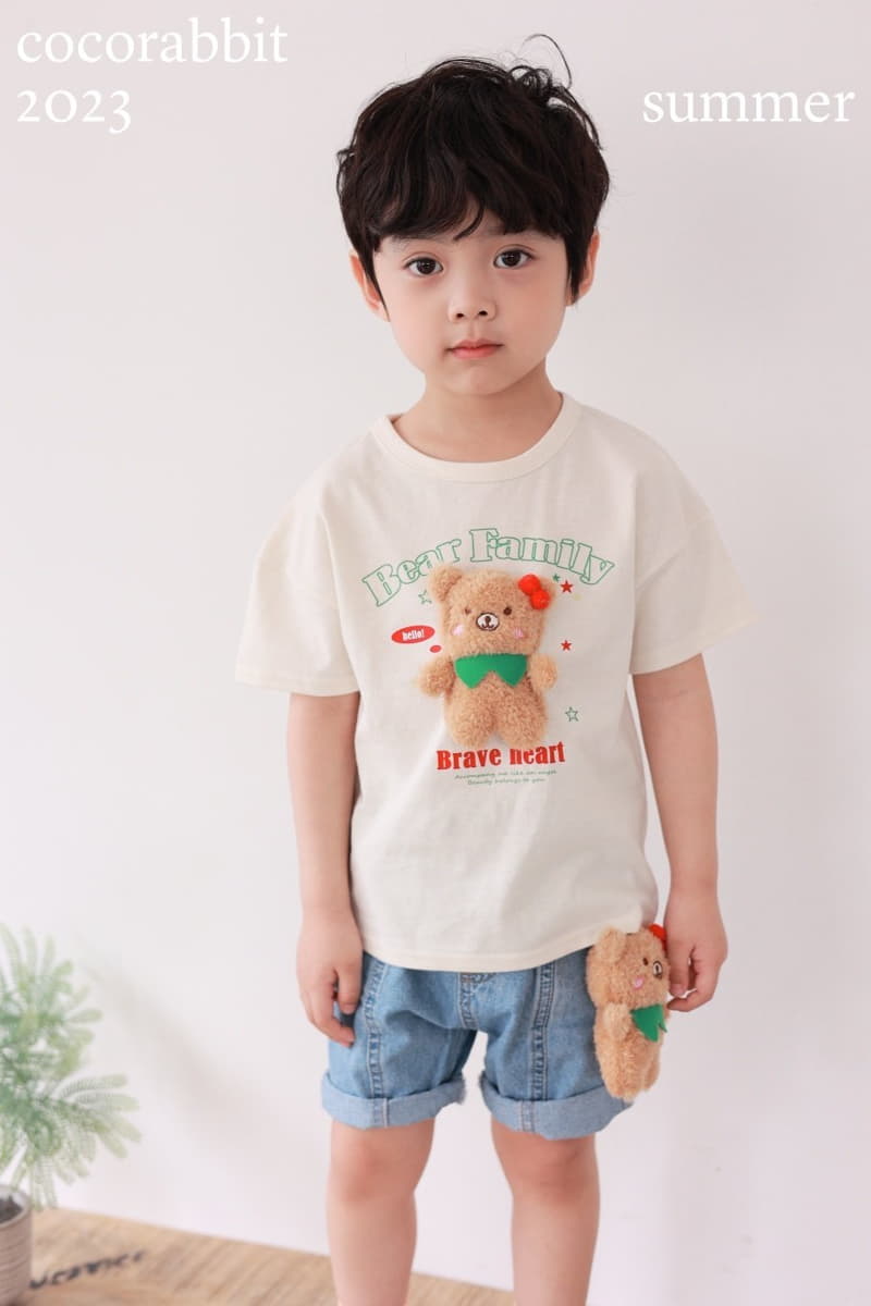 Coco Rabbit - Korean Children Fashion - #toddlerclothing - Family Bear Doll Tee - 6