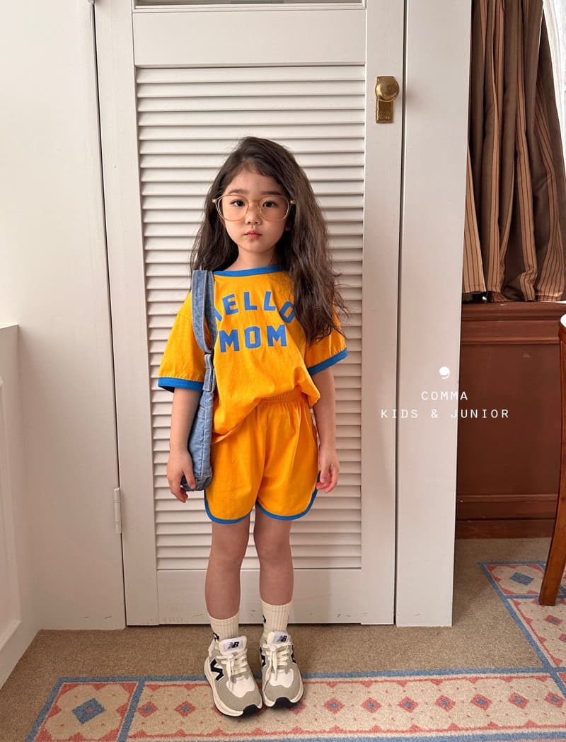 Comma - Korean Children Fashion - #fashionkids - Hello Mom Top Bottom Set - 2