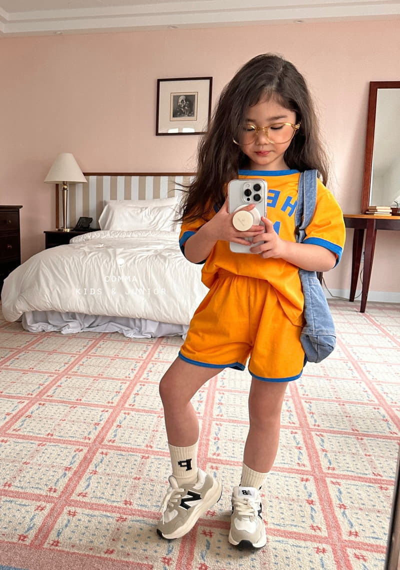 Comma - Korean Children Fashion - #kidsshorts - Hello Mom Top Bottom Set - 4