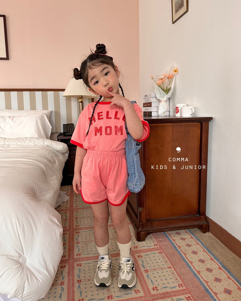 Comma - Korean Children Fashion - #magicofchildhood - Hello Mom Top Bottom Set - 8