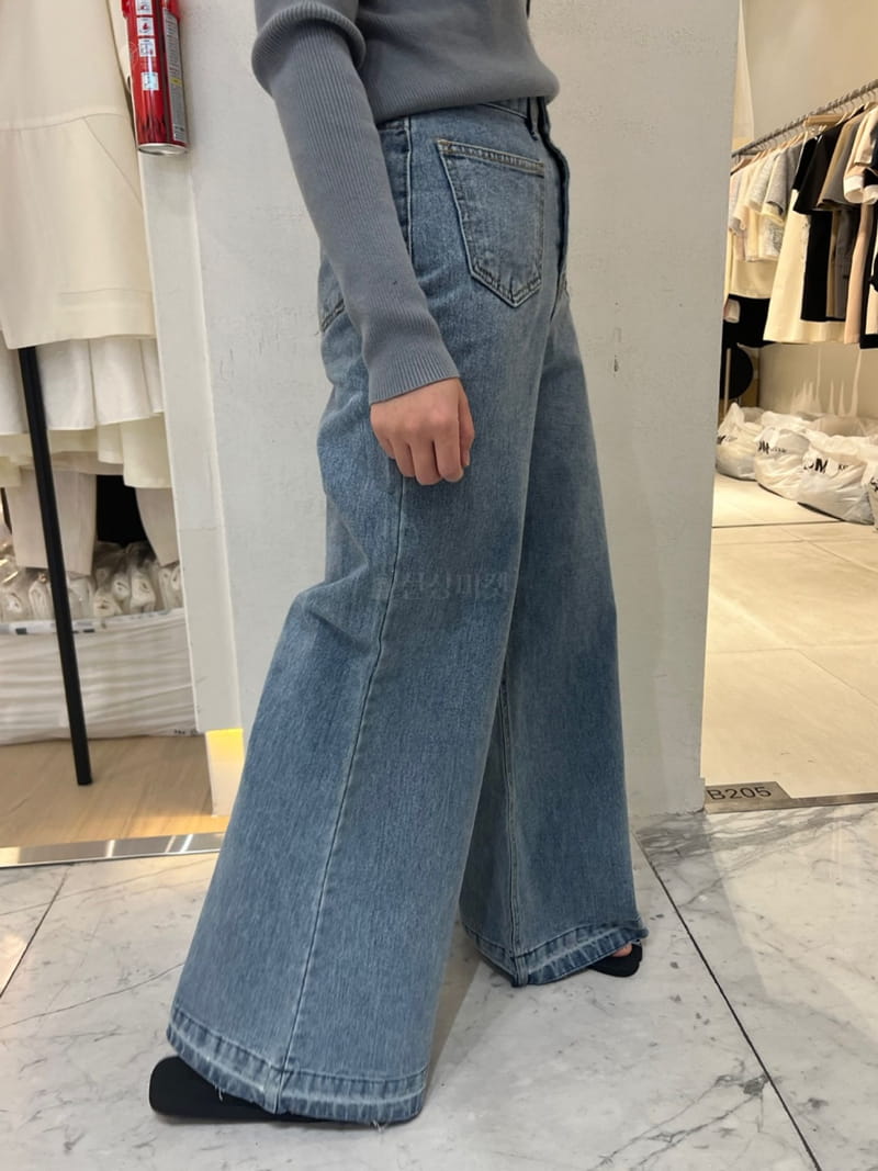 Credito - Korean Women Fashion - #restrostyle - Front Wide Jeans - 8