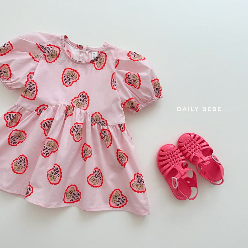 Daily Bebe - Korean Children Fashion - #Kfashion4kids - Honey Bear One-piece - 5