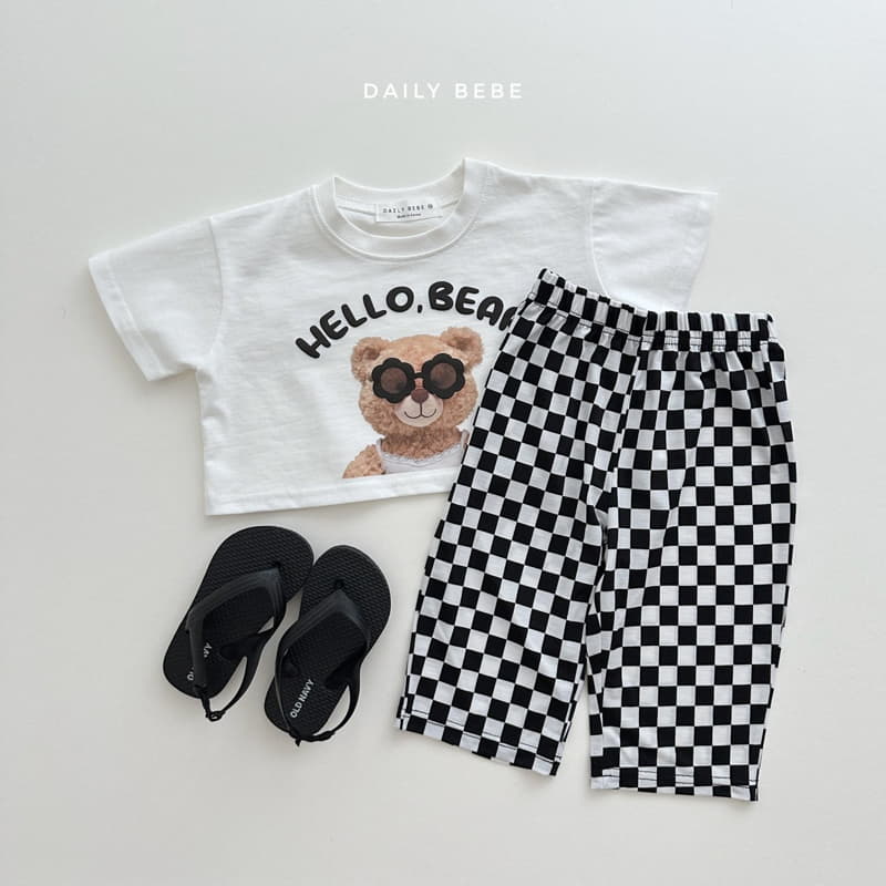 Daily Bebe - Korean Children Fashion - #childofig - Sunglass Bear Crop Tee - 6