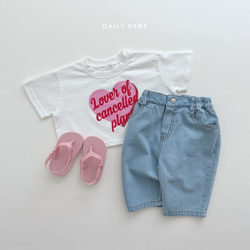 Daily Bebe - Korean Children Fashion - #childofig - Heart Crop Tee - 5