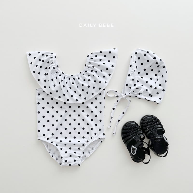 Daily Bebe - Korean Children Fashion - #childofig - Dot Frill Swimwear