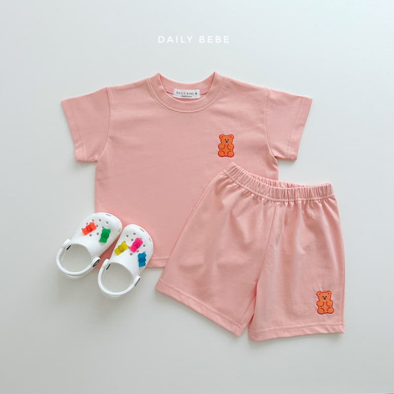 Daily Bebe - Korean Children Fashion - #childofig - Jelly Bear Top Bottom Set - 6