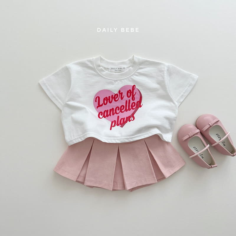 Daily Bebe - Korean Children Fashion - #childrensboutique - Heart Crop Tee - 6
