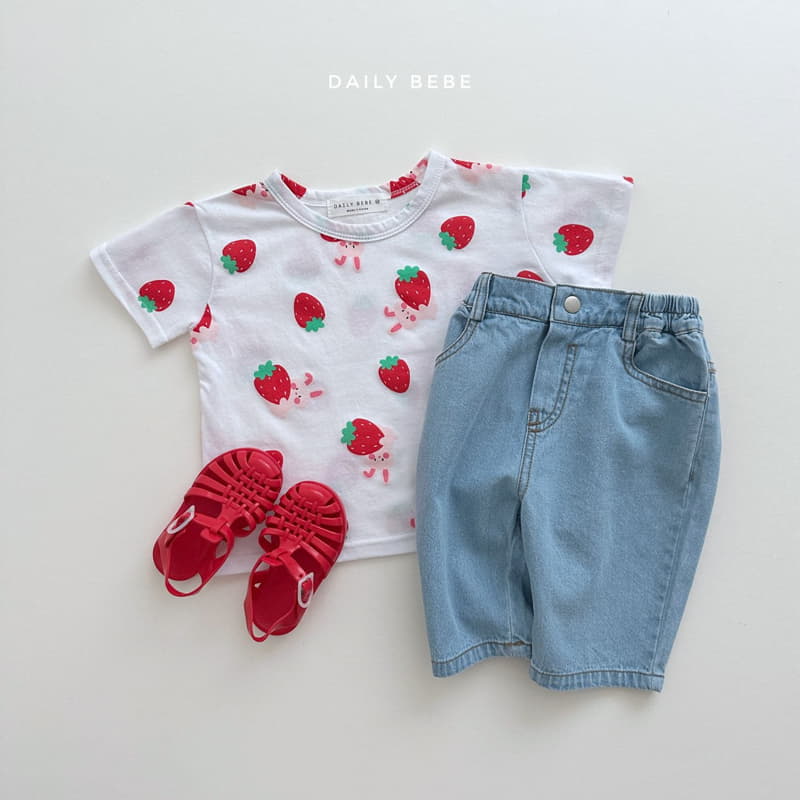 Daily Bebe - Korean Children Fashion - #childrensboutique - Strawberry Tee - 3