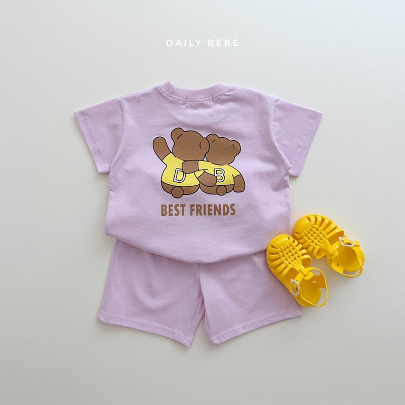 Daily Bebe - Korean Children Fashion - #childofig - Hi Bear Top Bottom Set - 4