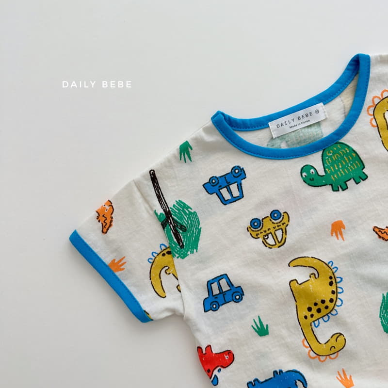 Daily Bebe - Korean Children Fashion - #childrensboutique - Pattern Top Bottom Set - 12