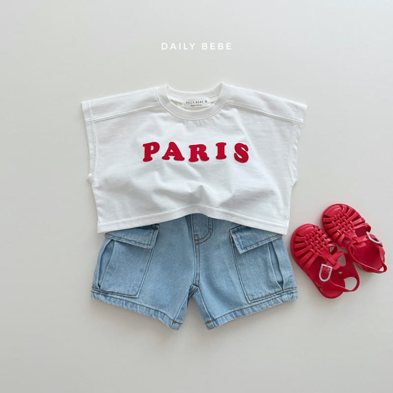 Daily Bebe - Korean Children Fashion - #designkidswear - Paris Patch Crop Tee - 6