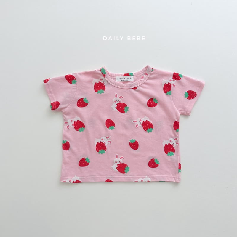 Daily Bebe - Korean Children Fashion - #childrensboutique - Strawberry Tee - 4