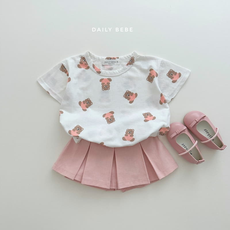 Daily Bebe - Korean Children Fashion - #designkidswear - Heart Bear Tee - 3