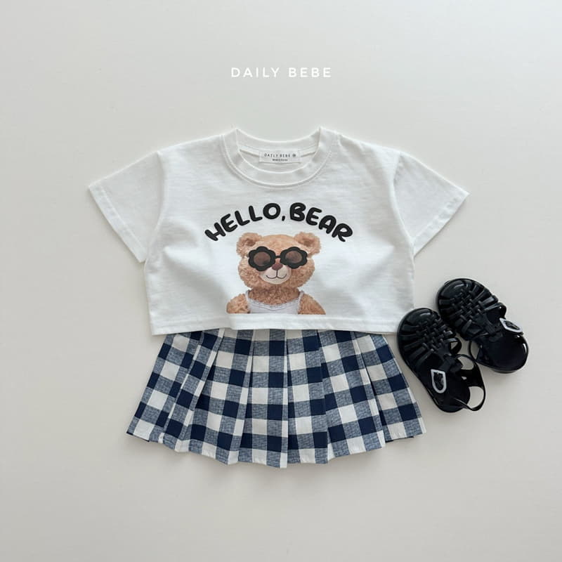 Daily Bebe - Korean Children Fashion - #designkidswear - Check Wrinkle Skirt - 11