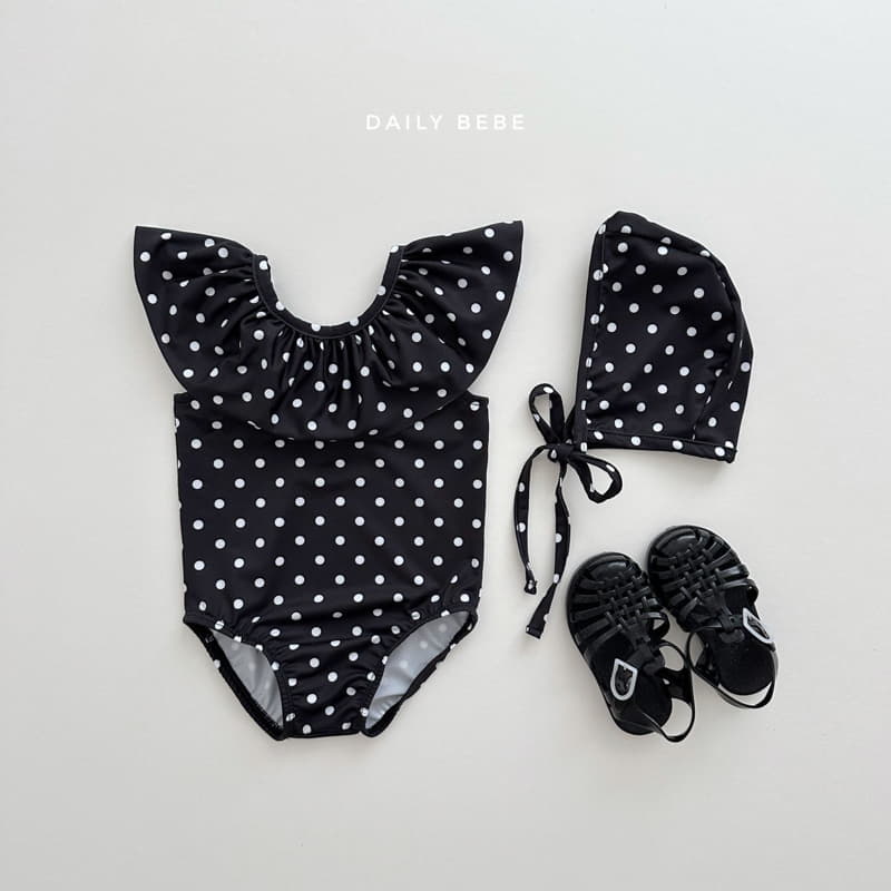 Daily Bebe - Korean Children Fashion - #designkidswear - Dot Frill Swimwear - 3