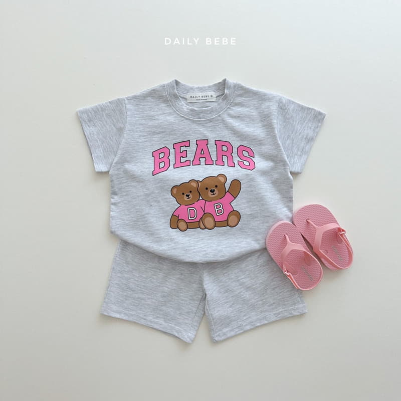 Daily Bebe - Korean Children Fashion - #designkidswear - Hi Bear Top Bottom Set - 5