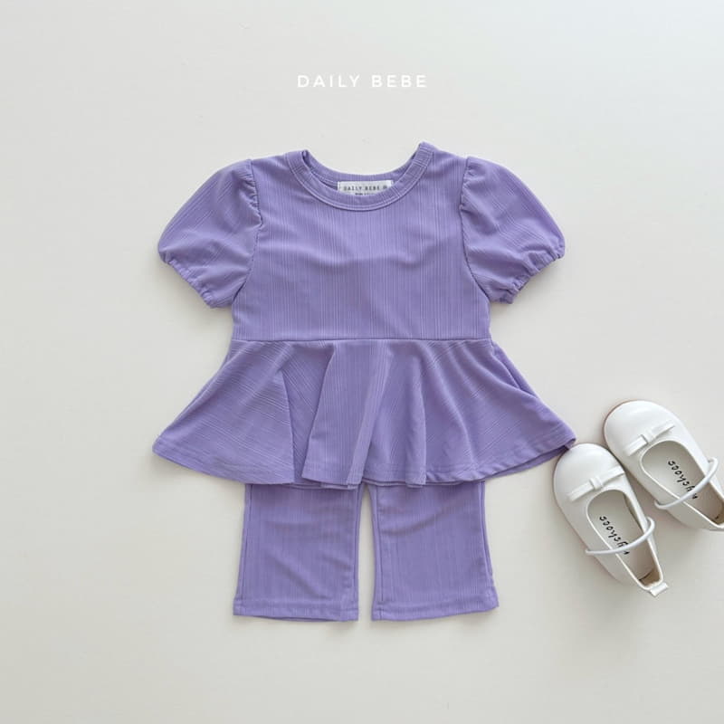 Daily Bebe - Korean Children Fashion - #designkidswear - Hole Pleats Top Bottom Set - 5