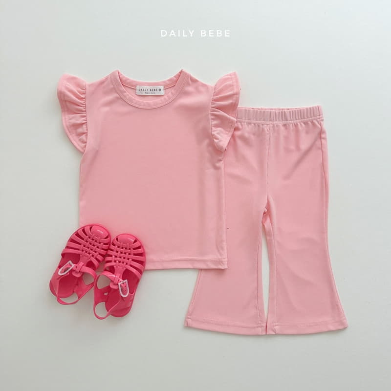 Daily Bebe - Korean Children Fashion - #designkidswear - Cool Bootscut Top Bottom Set