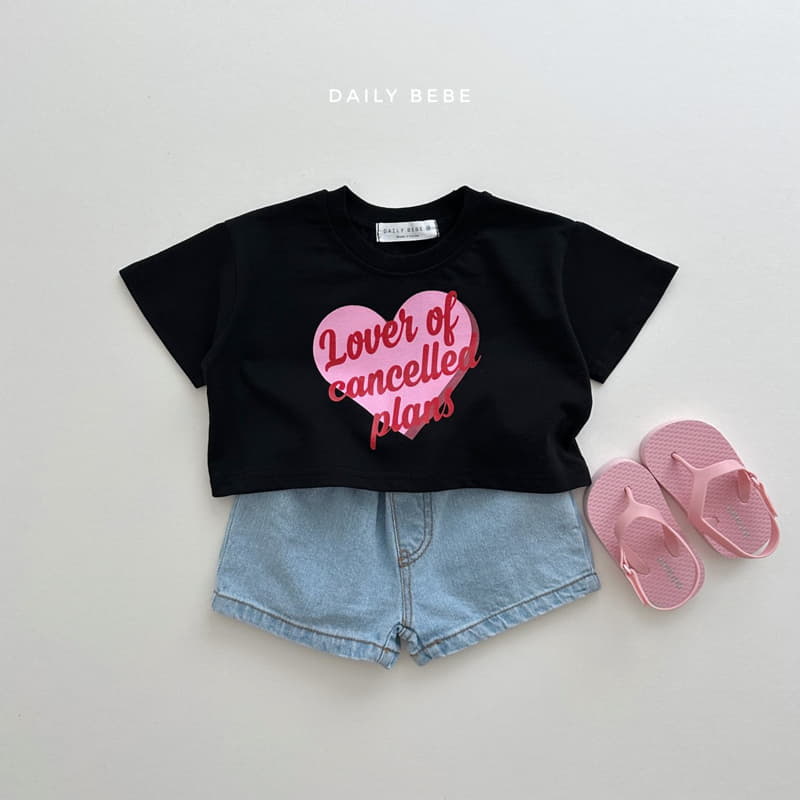 Daily Bebe - Korean Children Fashion - #discoveringself - Heart Crop Tee - 8