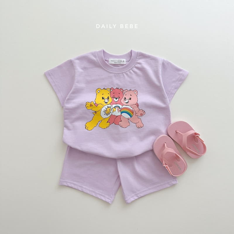 Daily Bebe - Korean Children Fashion - #discoveringself - Care Bear Top Bottom Set - 5
