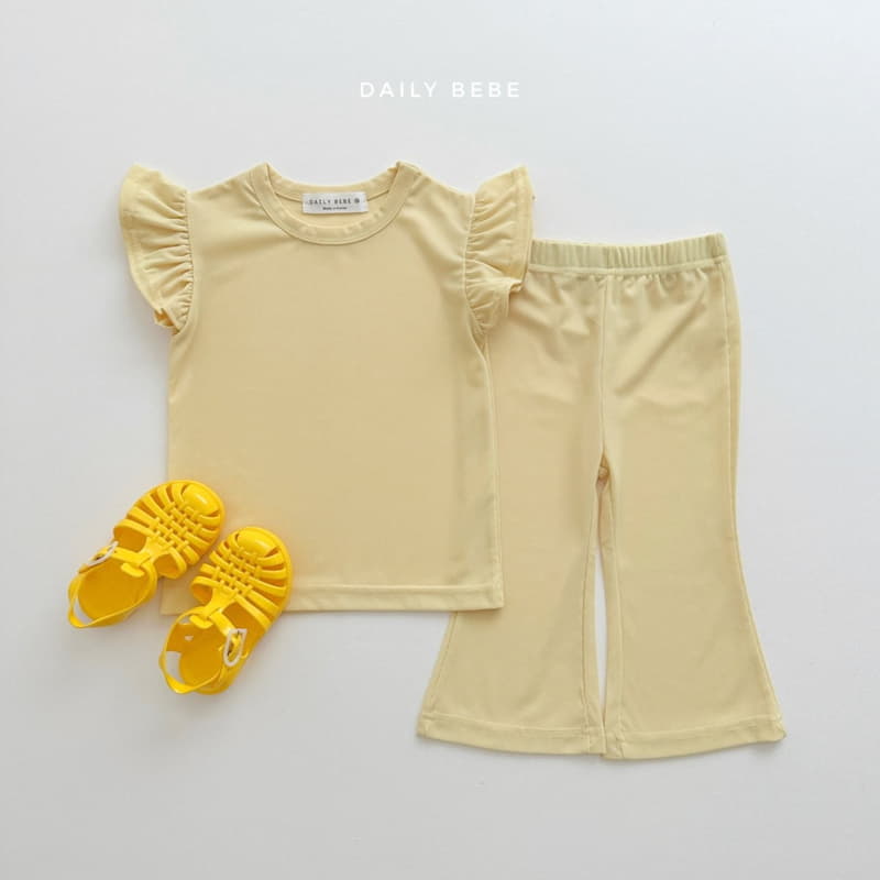 Daily Bebe - Korean Children Fashion - #discoveringself - Cool Bootscut Top Bottom Set - 2