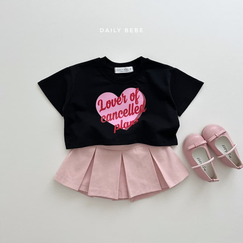 Daily Bebe - Korean Children Fashion - #fashionkids - Heart Crop Tee - 9