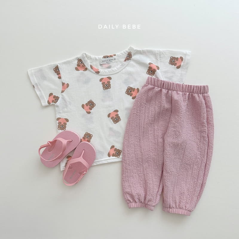 Daily Bebe - Korean Children Fashion - #fashionkids - Heart Bear Tee - 5