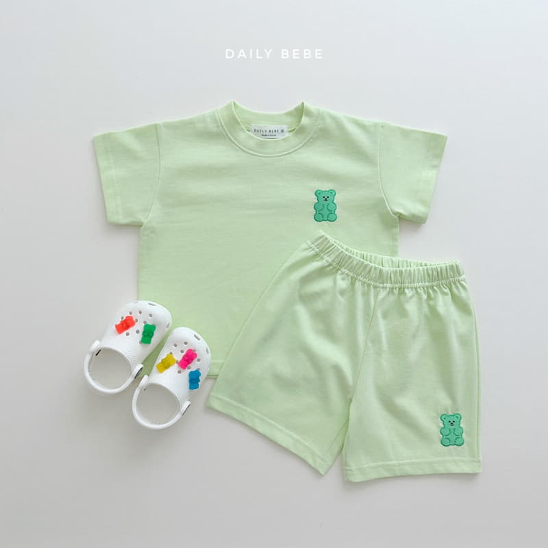 Daily Bebe - Korean Children Fashion - #fashionkids - Jelly Bear Top Bottom Set - 10