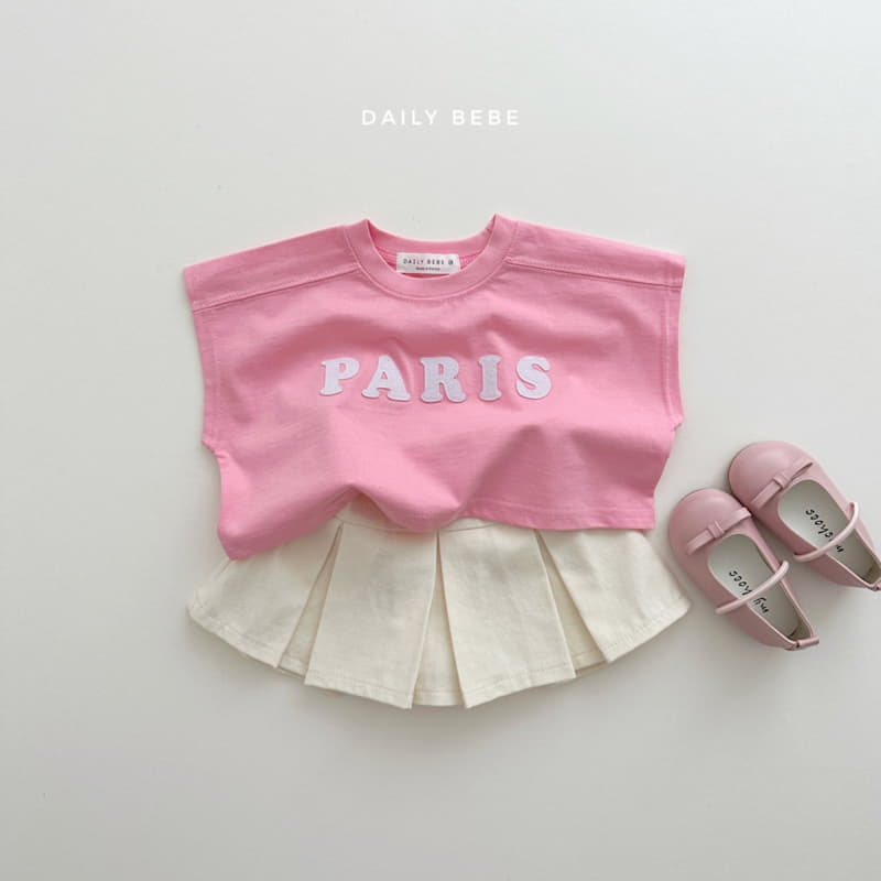 Daily Bebe - Korean Children Fashion - #kidsshorts - Paris Patch Crop Tee - 9