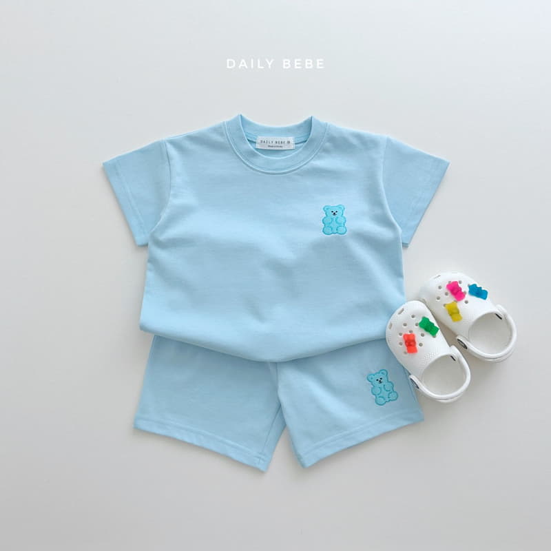Daily Bebe - Korean Children Fashion - #kidsshorts - Jelly Bear Top Bottom Set - 11