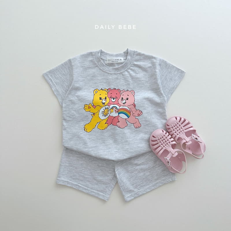 Daily Bebe - Korean Children Fashion - #kidsshorts - Care Bear Top Bottom Set - 7