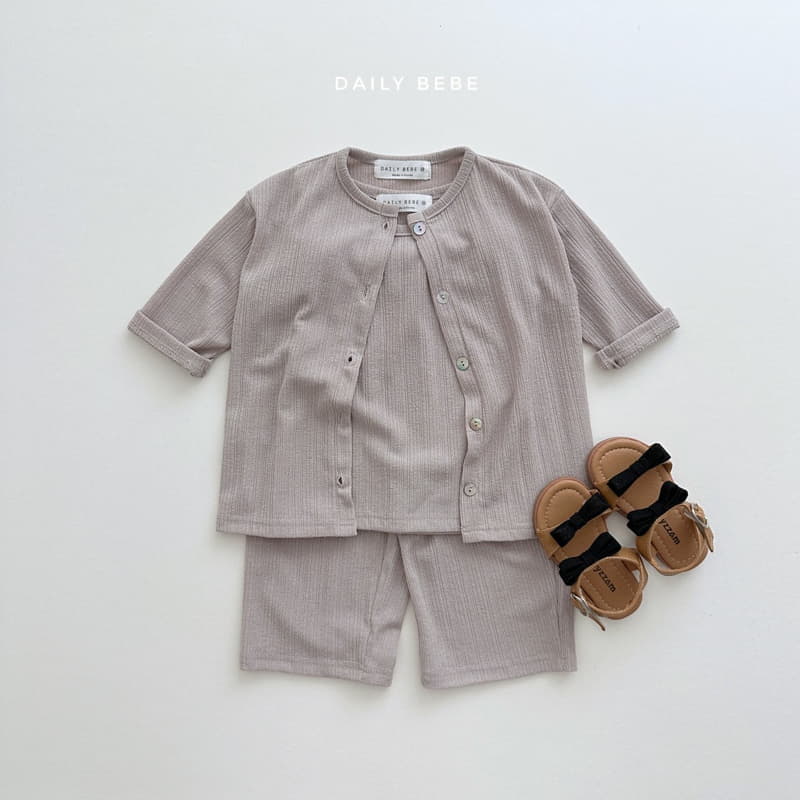 Daily Bebe - Korean Children Fashion - #kidsshorts - Cardigan 3 Set - 9