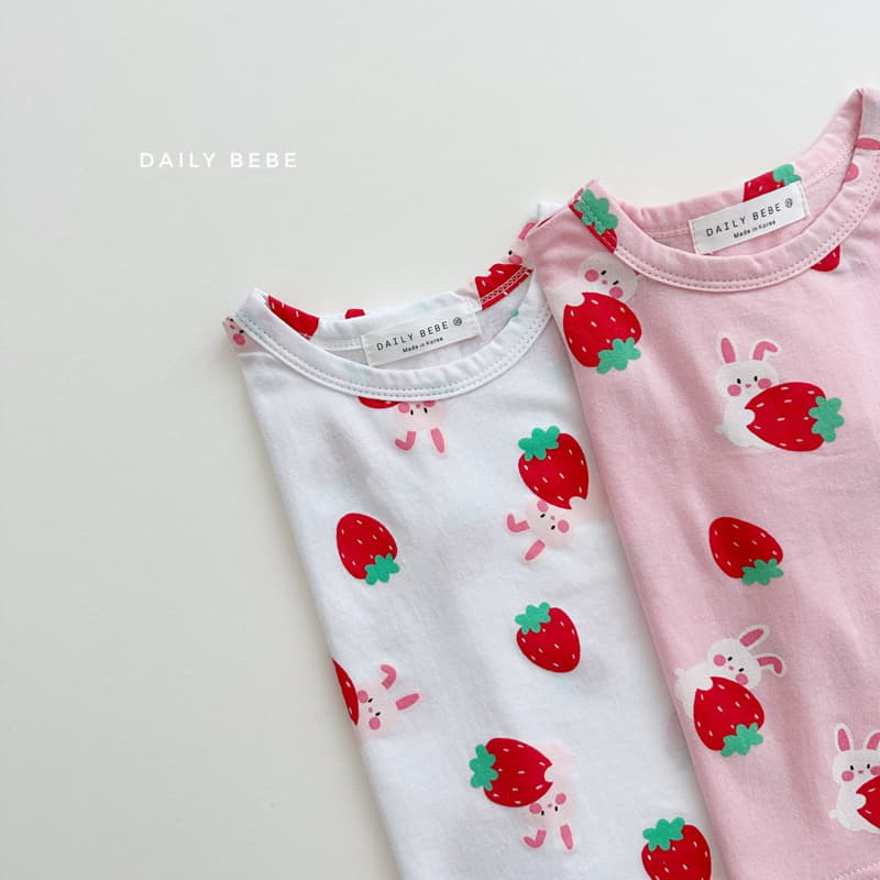 Daily Bebe - Korean Children Fashion - #kidsstore - Strawberry Tee - 8