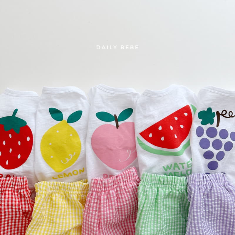 Daily Bebe - Korean Children Fashion - #kidsstore - Fruit Top Bottom Set - 11