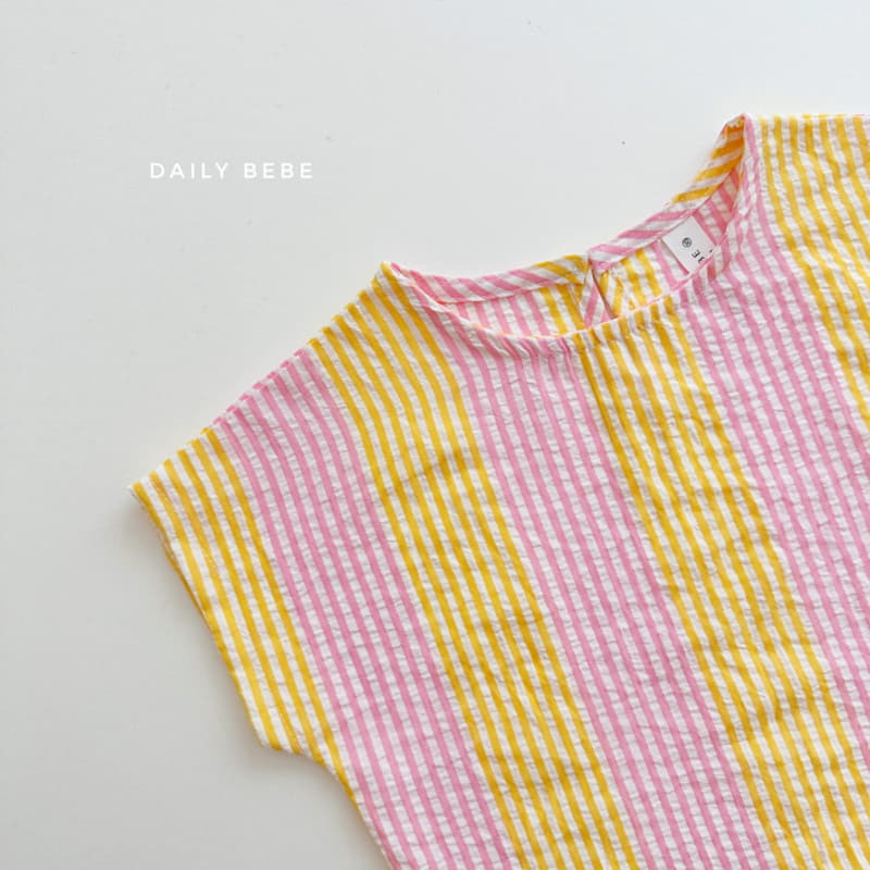 Daily Bebe - Korean Children Fashion - #kidsstore - Jijimi Stripes Top Bottom Set - 5