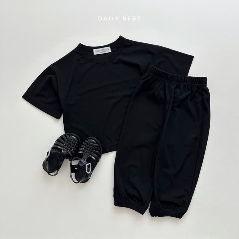 Daily Bebe - Korean Children Fashion - #kidsshorts - Cool Jogger Top Bottom Set - 4