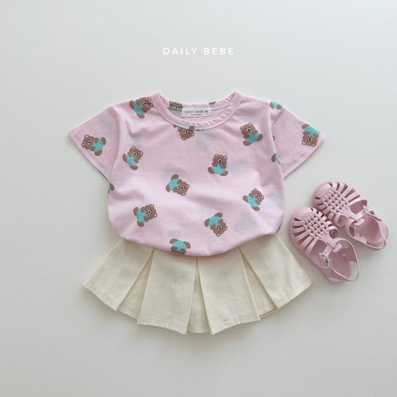 Daily Bebe - Korean Children Fashion - #kidzfashiontrend - Heart Bear Tee - 8